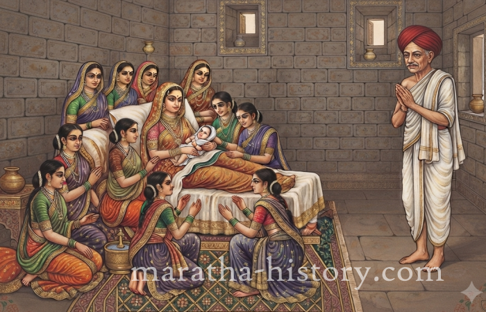 Birth of Shivaji Raje Bhonsle on Shivneri fort