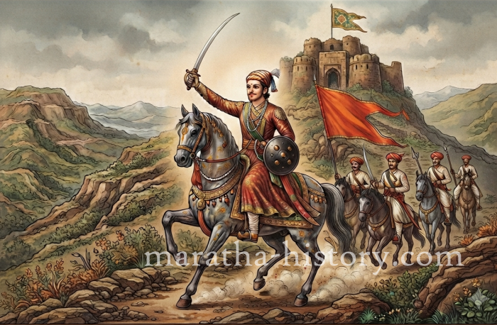 Capture of Torana fort by sixteen year old Shivaji, triggering rebellion against the Adilshahi of Bijapur