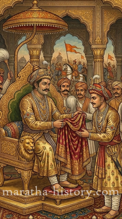 Death of Balaji Vishwanath, Bajirao I (Thorle Bajirao) succession as Peshwa