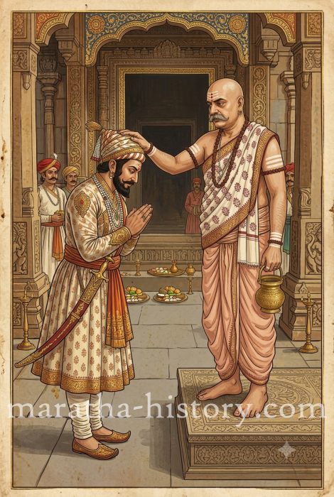 Gagabhatt and the coronation of Chhatrapati Shivaji Maharaj - गागाभट्ट आणि छत्रपती शिवाजी महाराजांचा राज्याभिषेक